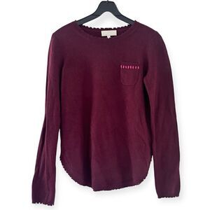 Lisa Todd Women’s 100% Cashmere Frayed Hem Sweater Size Small